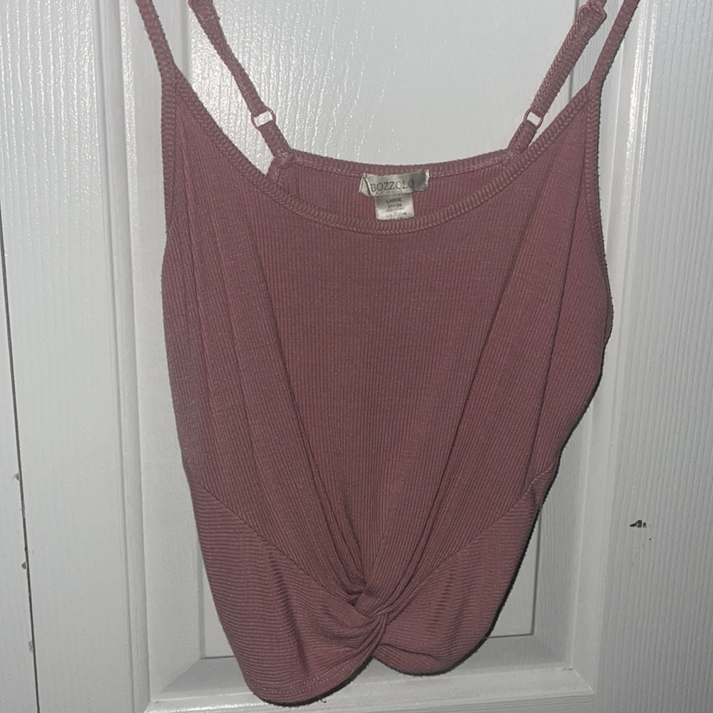 Pink Spaghetti Strap Crop Top